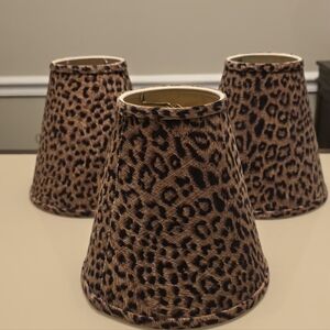 Leopard Print Lamp Shades Set Of 3